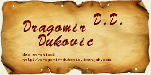 Dragomir Duković vizit kartica